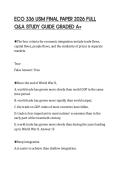 ECO 336 USM FINAL PAPER 2026 FULL&NewLine;Q&A STUDY GUIDE GRADED A&plus;