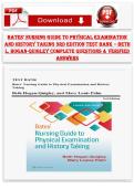 Bates&rsquo; Nursing Guide to Physical Examination and History Taking 3rd Edition Test Bank &ndash; Hogan-Quigley Complete Questions & Verified Answers 2026&ndash;2027