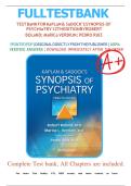 Test Banks For Kaplan & Sadock&rsquo;s Synopsis of Psychiatry 12th Edition by Robert Boland&semi; Marica Verdiun&semi; Pedro Ruiz&comma; 9781975145569&comma; Chapter 1-35 Complete Guide&NewLine;