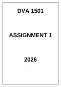 DVA1501 Assignment 1 2026&period;A well-detailed essay which is plagiarism-free&period;