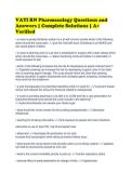 VATI RN Pharmacology Questions and&NewLine;Answers &vert; Complete Solutions &vert; A&plus;&NewLine;Verified