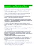 AQA A-level Biology 7402&sol;1 Paper 1 Question and&NewLine;Answer &vert; Full Test Bank &vert; A&plus; Verified &vert; 2026