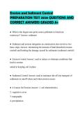 Erosion and Sediment Control&NewLine;PREPARATION TEST 2026 QUESTIONS AND&NewLine;CORRECT ANSWERS GRADED A&plus;