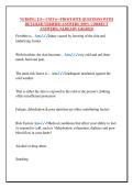 NURSING 213---UNIT 6---FROST BITE QUESTIONS WITH &NewLine;DETAILED VERIFIED ANSWERS &lpar;100&percnt; CORRECT &NewLine;ANSWERS&rpar; &sol;ALREADY GRADED
