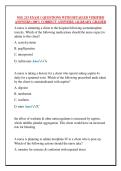 NSG 213 EXAM 1 QUESTIONS WITH DETAILED VERIFIED &NewLine;ANSWERS &lpar;100&percnt; CORRECT ANSWERS&rpar; &sol;ALREADY GRADED
