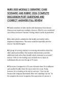 NURS 5120 MODULE 2 GERIATRIC CASE &NewLine;SCENARIO AND RUBRIC 2026 COMPLETE &NewLine;DISCUSSION POST QUESTIONS AND &NewLine;CORRECT ANSWERS FULL REVIEW