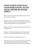 NURS6521 ADVANCED PHARMACOLOGY &NewLine;WALDEN MIDTERM EXAM FINAL TEST PAPER &NewLine;2026 FULL QUESTIONS AND SOLUTIONS &NewLine;VERIFIED A&plus; 