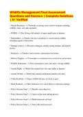 Wildlife Management Final Assessment&NewLine;Questions and Answers &vert; Complete Solutions&NewLine;&vert; A&plus; Verified