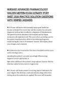 NURS6521 ADVANCED PHARMACOLOGY &NewLine;WALDEN MIDTERM EXAM ULTIMATE STUDY &NewLine;SHEET 2026 PRACTICE SOLUTION QUESTIONS &NewLine;WITH VERIFIED ANSWERS