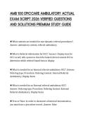 AMB 100 EPICCARE AMBULATORY ACTUAL&NewLine;EXAM SCRIPT 2026 VERIFIED QUESTIONS&NewLine;AND SOLUTIONS PREMIUM STUDY GUIDE