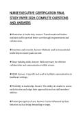 NURSE EXECUTIVE ADVANCED &NewLine;CERTIFICATION NEA BC 2026 &NewLine;ACTUAL EXAM SCRIPT COMPLETE &NewLine;QUESTIONS AND VERIFIED &NewLine;ANSWERS GRADE A&plus;
