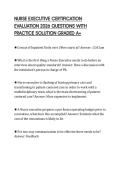 NURSE EXECUTIVE ADVANCED &NewLine;CERTIFICATION NEA BC 2026 &NewLine;ACTUAL TEST PAPER WITH &NewLine;ACCURATE SOLUTIONS GRADE A&plus;
