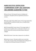 NURSE EXECUTIVE ADVANCED &NewLine;CERTIFICATION NEA BC 2026 &NewLine;COMPLETE QUESTIONS AND &NewLine;VERIFIED ANSWERS GRADED A&plus; 