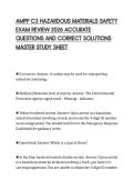 AMPP C3 HAZARDOUS MATERIALS SAFETY&NewLine;EXAM REVIEW 2026 ACCURATE&NewLine;QUESTIONS AND CORRECT SOLUTIONS&NewLine;MASTER STUDY SHEET&NewLine;