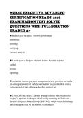 NURSE EXECUTIVE ADVANCED &NewLine;CERTIFICATION NEA BC 2026 &NewLine;STUDY GUIDE TEST PAPER &NewLine;QUESTIONS AND SOLUTIONS &NewLine;GRADED A&plus;
