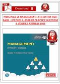 Principles of Management 14th Edition Test Bank &vert; Stephen P&period; Robbins & Mary Coulter Exam Questions & Answers