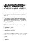 ANCC MED SURG CERTIFICATION&NewLine;2026 STUDY GUIDE PRACTICE&NewLine;QUESTIONS DETAILED SOLUTIONS