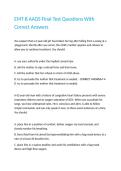 EMT-B AAOS Final Test Questions With Correct Answers
