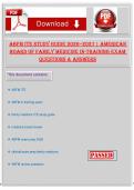 ABFM ITE Study Guide 2026&ndash;2027 &vert; American Board of Family Medicine In-Training Exam Questions & Answers