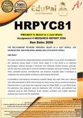 HRPYC81 Project 4 Assignment 4 &lpar;RESEARCH REPORT&rpar; 2026 - DUE 13 October 2026 - Personal and General Belief in a Just World