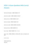 NCEA 1&period;4 Exam Questions With Correct Answers