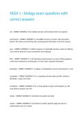 NCEA 1 - biology exam questions with correct answers&period;