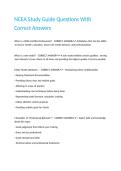 NCEA Study Guide Questions With Correct Answers