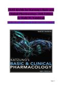 Katzung Basic & Clinical Pharmacology 16th Edition Test Bank &vert; All Chapters 1&ndash;66 with Rationales &vert; A&plus; Pass Guaranteed