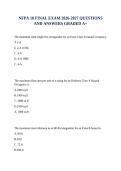 NFPA 10 FINAL EXAM 2026-2027 QUESTIONS AND ANSWERS GRADED A&plus;&NewLine;&NewLine;