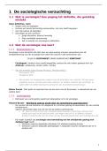 Volledige Samenvatting Sociologie 1 &sol; sociologie I &lpar;HOC&comma; notities&comma;boek&rpar;