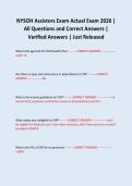 NYSOH Assistors Exam Actual Exam 2026 &vert; All Questions and Correct Answers &vert; Verified Answers &vert; Just Released