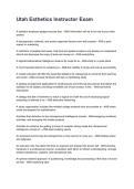 Utah Esthetics Instructor Exam REVISED AND UPDATED FOR 2026&sol;2027 ACTUAL EXAM COMPLETE QUESTIONS AND CORRECT DETAILED ANSWERS &lpar;VERIFIED ANSWERS&rpar; &vert;ALREADY GRADED A&plus;&vert;&vert;BRAND NEW&excl;&excl;&NewLine;