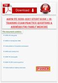 ABFM ITE 2026&ndash;2027 Study Guide &vert; In-Training Exam Practice Questions & Answers for Family Medicine