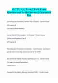 ACC 231 ASU Exam 2 Wolfe Exam &vert; Questions and Verified Answers &vert; Guaranteed Pass