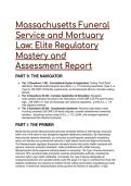 2026&sol;2027 Massachusetts Funeral Service & Mortuary Law Test Bank&colon; Elite State Exam Prep &lpar;88 Q&A&rpar;