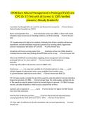 EFMB Burn Wound Management in Prolonged Field Care &lpar;CPG ID&colon; 57&rpar; Test with all Correct & 100&percnt; Verified Answers &vert;Already Graded A&plus;