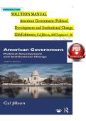 American Government 12th Edition Study Guide &vert; Political Development&comma; Institutions & Exam Prep &lpar;Cal Jillson&rpar;