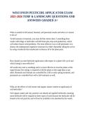 WISCONSIN PESTICIDE APPLICATOR EXAM 2025-2026 TURF & LANDSCAPE QUESTIONS AND ANSWERS GRADED A&plus;