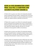 ECON 201 WVU EXAMINATION SCRIPT&NewLine;FINAL 2026 FULL 64 QUESTIONS AND&NewLine;ACCURATE SOLUTIONS GRADED A&plus;