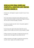 ECON 201 WVU FINAL PAPER 2026&NewLine;COMPLETE 64 QUESTIONS AND VERIFIED&NewLine;ANSWERS GRADED A&plus;