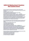 NURS 2137 MedSurg Exam &num;1 Questions With Complete Answers