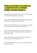 ECON 201 WVU FINAL TEST PAPER 2026&NewLine;64 QUESTIONS WITH 100 PERCENT&NewLine;CORRECT ANSWERS GRADED A&plus;&NewLine;