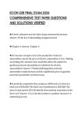 ECON 528 FINAL EXAM 2026&NewLine;COMPREHENSIVE TEST PAPER QUESTIONS&NewLine;AND SOLUTIONS VERIFIED&NewLine;