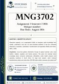 MNG3702 Assignment 1 &lpar;QUALITY ANSWERS&rpar; Semester 2 2026