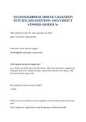 TEXAS ROADHOUSE SERVER VALIDATION TEST 2025-2026 QUESTIONS AND CORRECT ANSWERS GRADED A&plus;