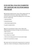 ECON 528 FINAL EXAM 2026 EXAMINATION&NewLine;TEST QUESTIONS AND SOLUTIONS BUNDLED&NewLine;PRACTICE SET&NewLine;