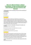 BIOL 103 &vert; BIOL103 Module 7&colon; Medical &NewLine;Terminology - Portage Learning Updated and &NewLine;Latest Questions and Correct Answers with &NewLine;Rationale