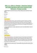 BIOL 121 &vert; BIOL121 Module 7&colon; Nutrition Updated &NewLine;and Latest Questions and Correct Answers with &NewLine;Rationale - Portage Learning