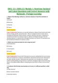 BIOL 121 &vert; BIOL121 Module 1&colon; Nutrition Updated &NewLine;and Latest Questions and Correct Answers with &NewLine;Rationale - Portage Learning