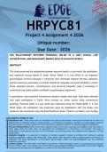 HRPYC81 Assignment 4 Project 4 &lpar;RESEARCH REPORT&rpar; 2026 - DISTINCTION GUARANTEED - Personal and General Belief in a Just World
